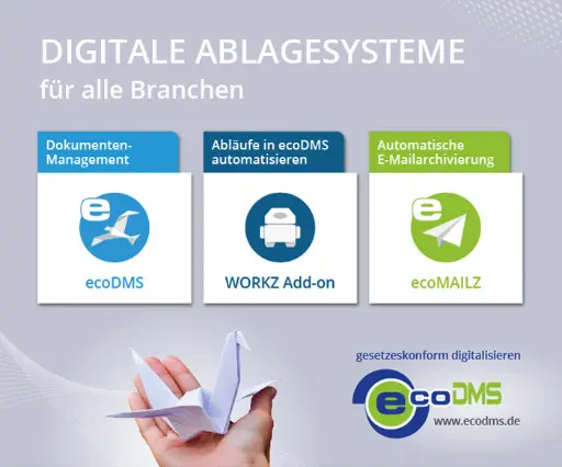 Digitales Ablagesystem - gesetzeskonform digitalisieren mit ecodms